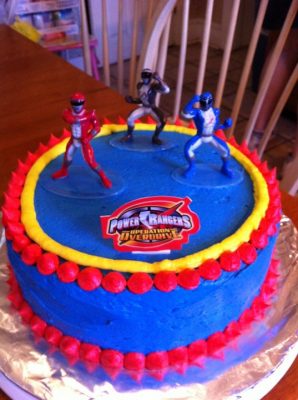 Power Rangers bolo de aniversário 