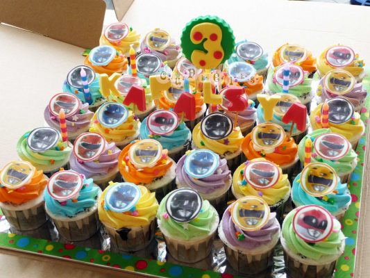 cupcakes dos Power Rangers